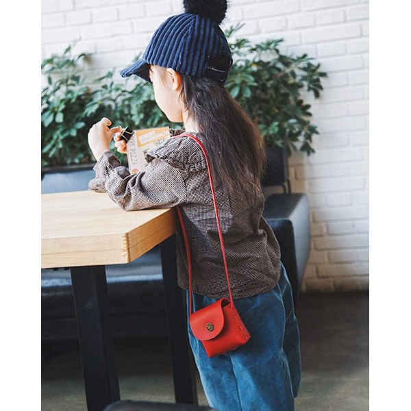 Enkel flickprinsessa crossbody-väska PU vattentät mini axelväska NO:8