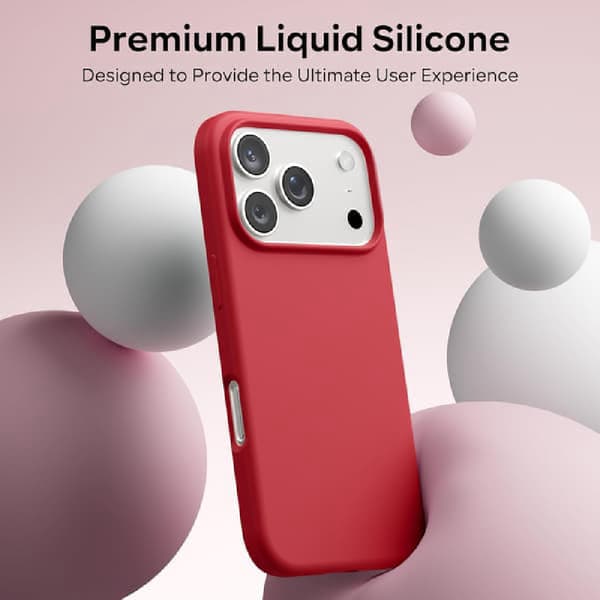 17 Pro Max Flytende Silikon Støtsikkert Deksel Kompatibel med 17 Pro Max Mykt Deksel Full Beskyttelse (Lys Grå) Lys Grå iPhone 17 Pro Max Lys grå iPhone 17 Pro Max Light grey
