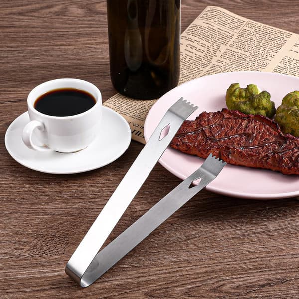 4-pak 16 cm istang i rustfrit stål - Multifunktionel serveringstang til is, sukker, snacks, perfekt til fest, bar, restaurant og kaffebar 6pcs