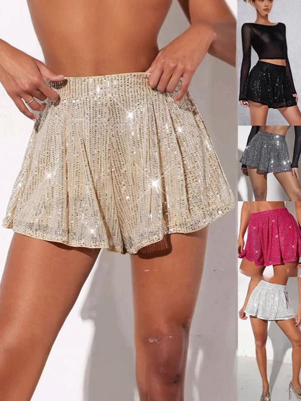 Stilfulde pailletshorts/miniskørter – Mousserende festtøj 2 M