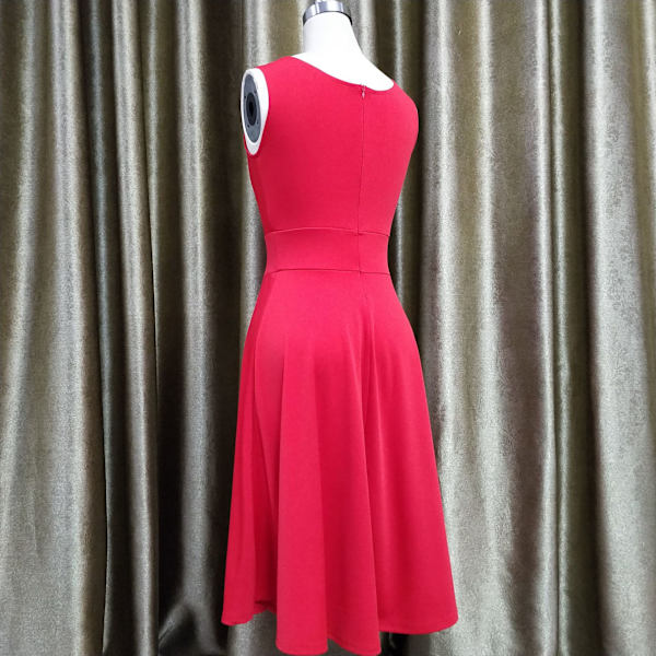 Retro Rockabilly Kjoler til Kvinder dark red M
