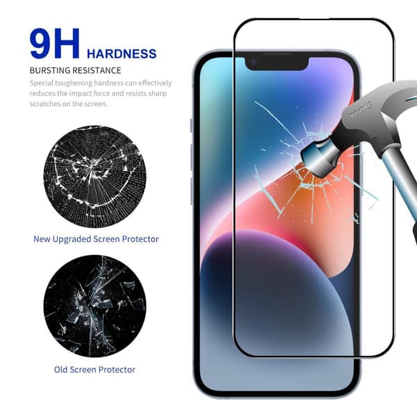 ENKAY HAT PRINCE karkaistu lasi iPhone 15:lle, lasinen näytönsuoja 2 kpl transparent Transparent