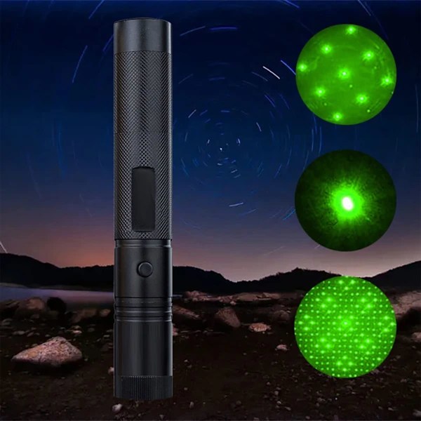 303 laserlampa, grön laserficklampa svart