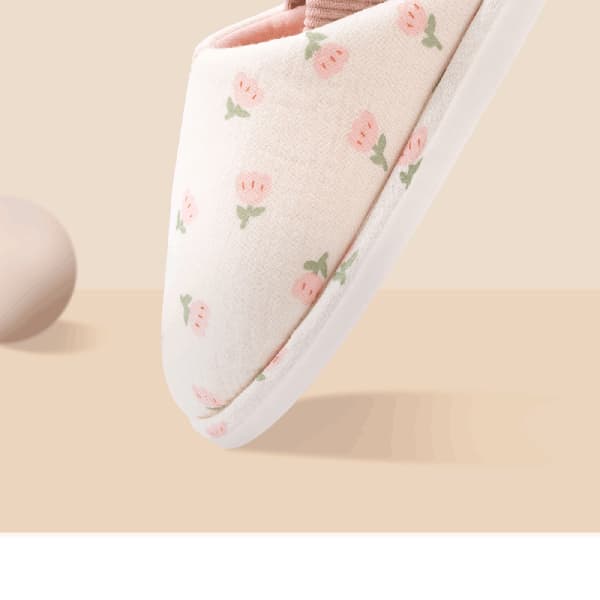 Vinter inomhus tjockbottnade, halkfria tulpanformade tofflor, 24,5 cm klackhöjd. 39-40