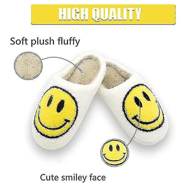 Tofflor Smiley Face Tofflor Kvinnor Smile Tofflor Rosa Pink 40-41