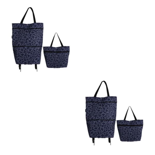 1/2/3 Indkøbsposer til mange formål Stor kapacitet og Mickey Sort Blomst Mickey Black Flower 2PCS