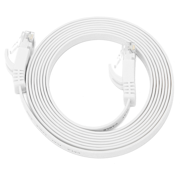 2M CAT6 Gigabit Ethernet-kabel - 8-kärnig platt tvinnad kopparnätverkskabel