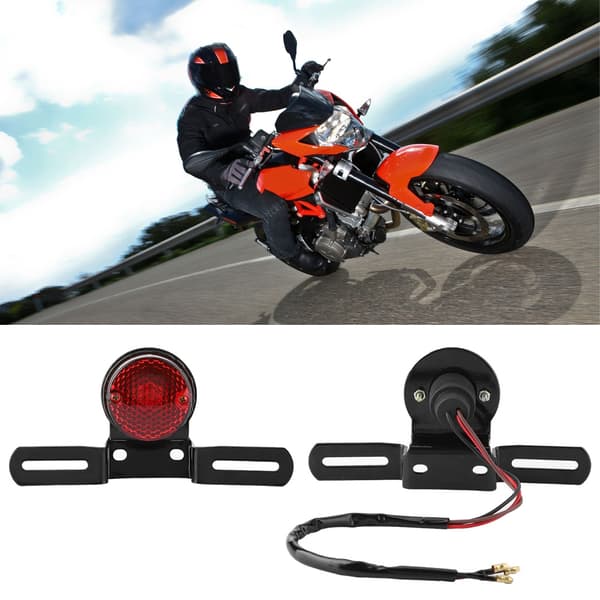 12V Motorcykel Modifierad LED Broms Bakljus Vattentät Universal