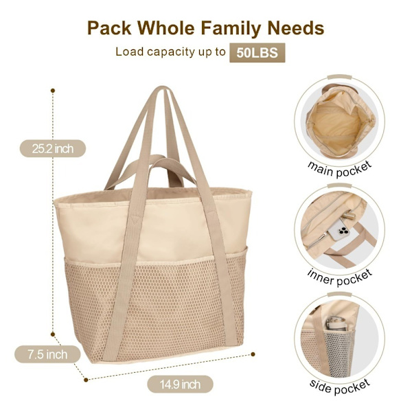 Skuldertaske Strandtasker BRUN Brown