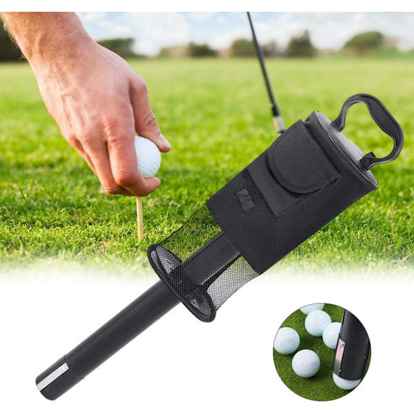 Golfboldssamler, golfsandpose rummer cirka 75 golfbolde