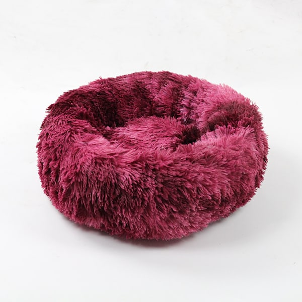 Queta Kattsäng, Vacker Djurbädd, Liten Hundbädd Djurbädd Plysch Mjuk Rund Kattsäng (50cm) tie color red tie color red Diameter 50 cm