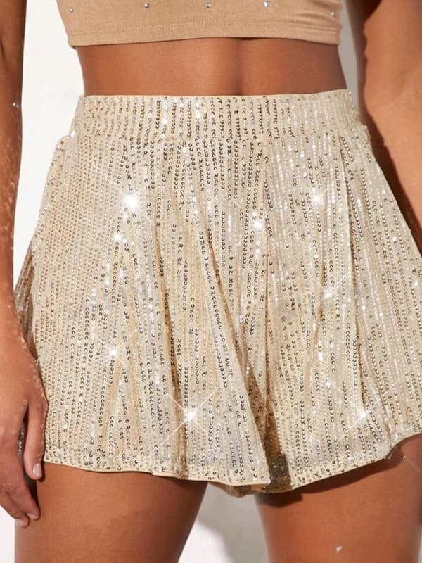 Stilfulde pailletshorts/miniskørter – Mousserende festtøj 2 M