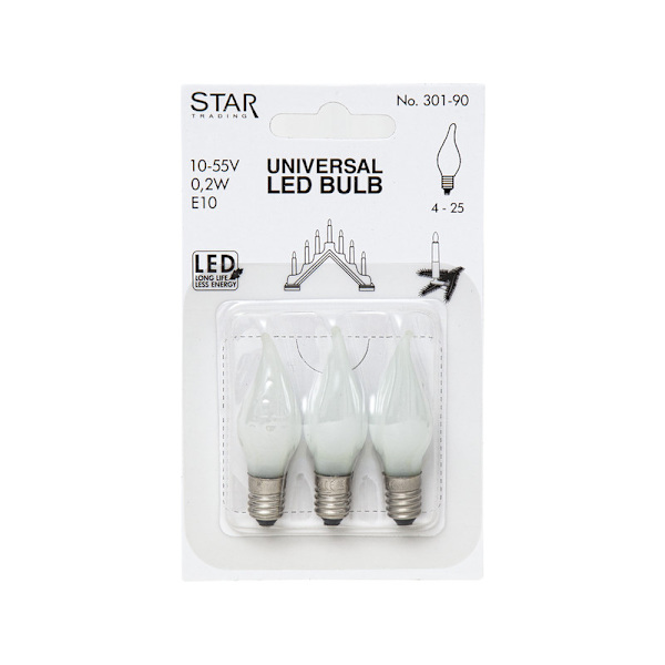 16 st LED-lampor för julgran, elkontakt E10