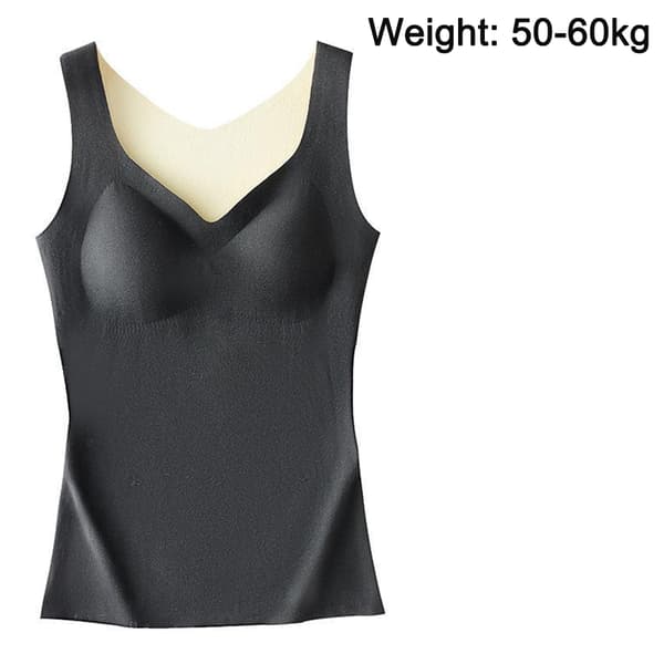Ærmeløs termotop til kvinder, vest med indbygget bh, lingeristil, meget elastisk og behagelig. A3 XL