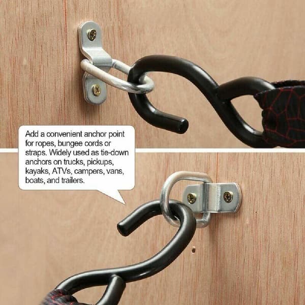 Et sett med 6 kraftige binderinger for montering, sikring, stropping, trinser, kroker, slepestenger, tilhengerankere