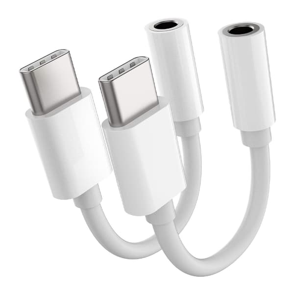 2-pak, USB C til 3,5 mm hovedtelefonstik