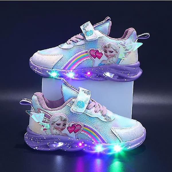 Børns LED-lysende sneakers, blinkende lysende sneakers til piger, størrelse 35-FY 23