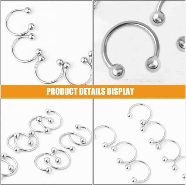 Metall Hestesko Septum Ring Hatt Bøyle 10 stk 1,5 cm Sølvlegering Piercing Smykker