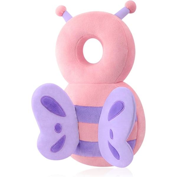 Baby Huvudskydd, Baby Huvudskydd Ryggsäck, Justerbara Huvudskydd för Småbarn, för 4-24 Månader Bebisar som Lär sig Gå Butterfly