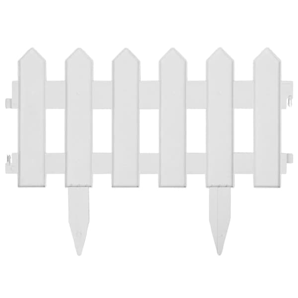 Kompatibel vidaXL Rabattkant 25 stk hvit 10 m PP white Vit