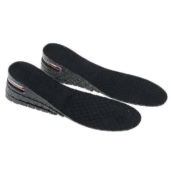 Unisex 3cm 5cm 7cm eller 9cm Hæl Højde Forøgelse Sko Løft Indlægssåler (Sort) 3 Layers(7cm)