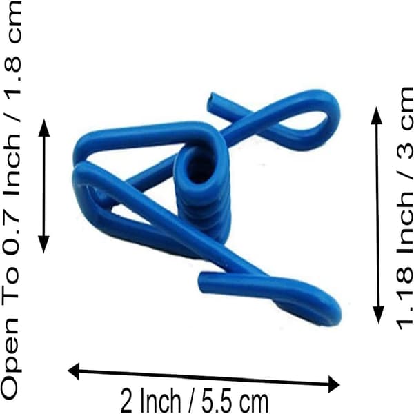 30 stk metallklemmer PVC-belagt høy elastisitet for klesklyper binders matklyper
