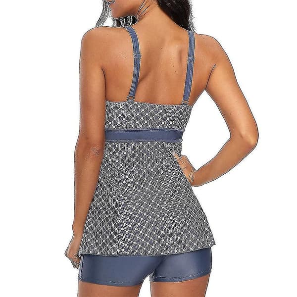 Vadderad baddräkt för kvinnor, shorts, bikini-set, baddräkt, strandkläder, grå grå Grey L