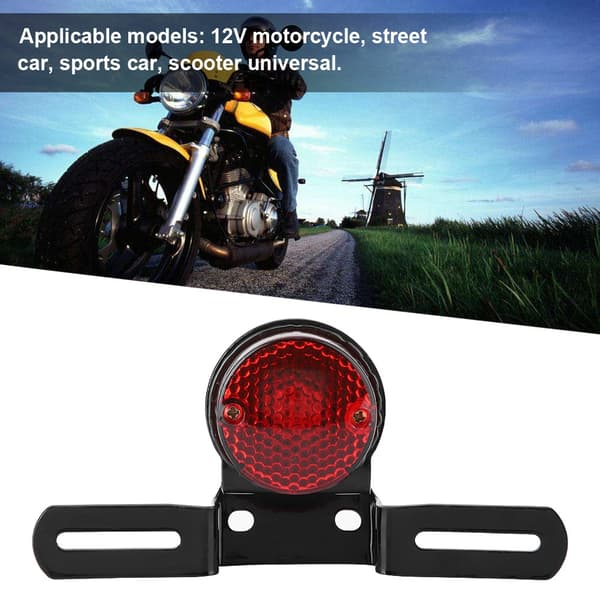 12V Motorcykel Modifierad LED Broms Bakljus Vattentät Universal