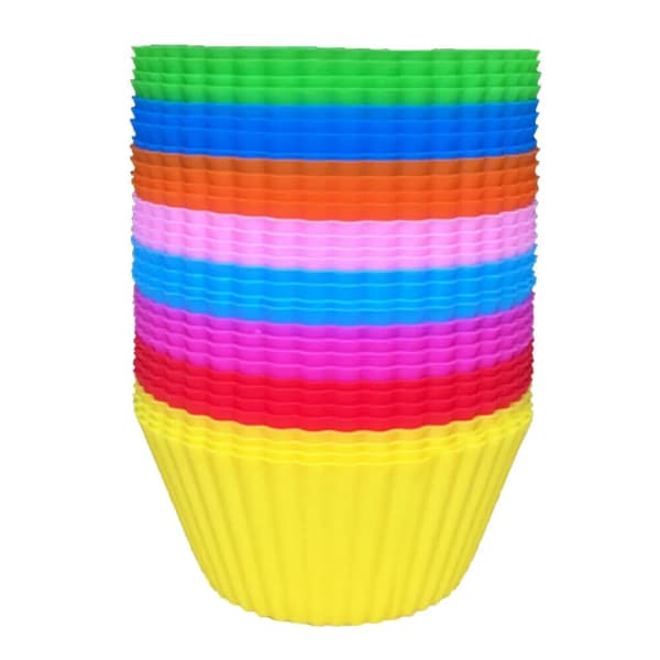 36X Silikone Muffinforme Cupcake Dessert Bageform Foringskopper Mini Muffins Bageforme