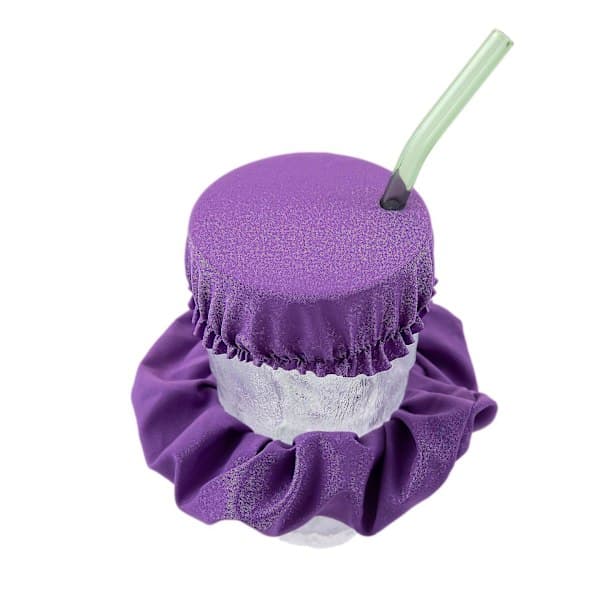 St Återanvändbara Tvättbara Dryckesöverdrag Anti-Spike Scrunchie-Överdrag för De Flesta Dricksglas