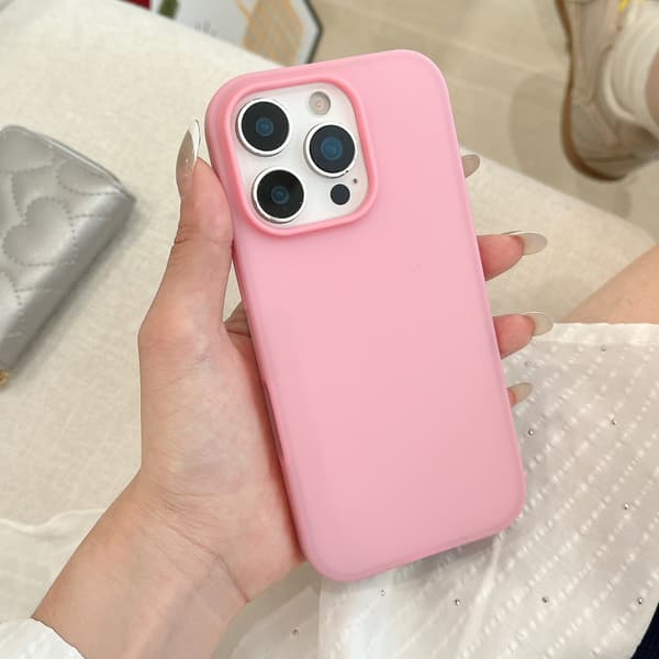 held iPhone 15 Mobilskal Silikon Rosa Rosa Silikon