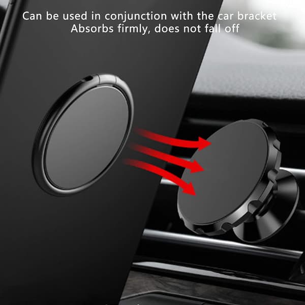 Firedelt telefonholder-sæt, ring-type telefonholder med 360-graders roterende ring, egnet til iPhone, iPad, Samsung, LG A1