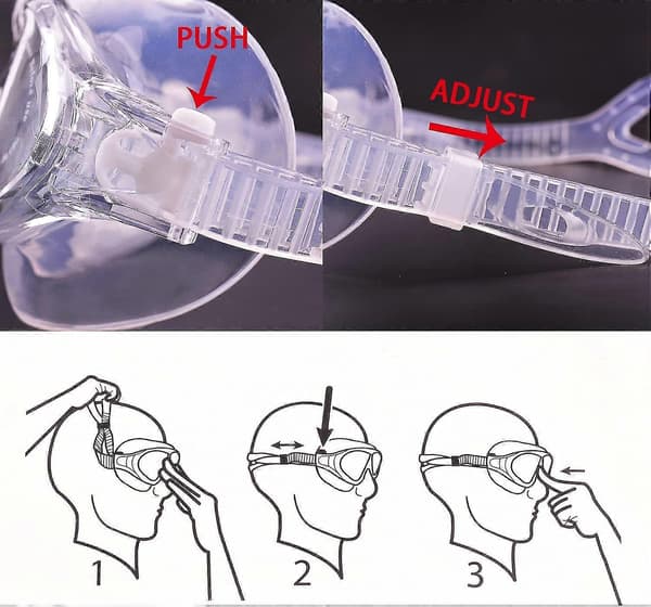 Simglasögon, vuxen Transparent Anti-dim