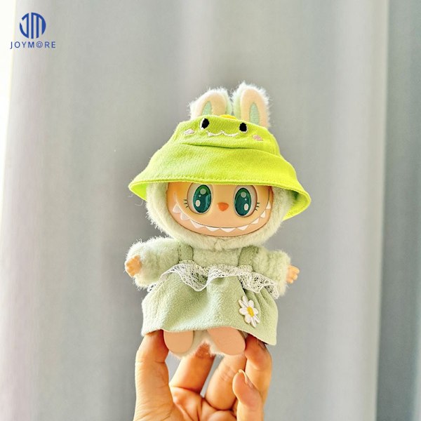 /NC/POP MART Labubu Macaron Leksak Have a Seat Labubu Klädset och Tillbehör Labubu Kläder 17cm Designers 20