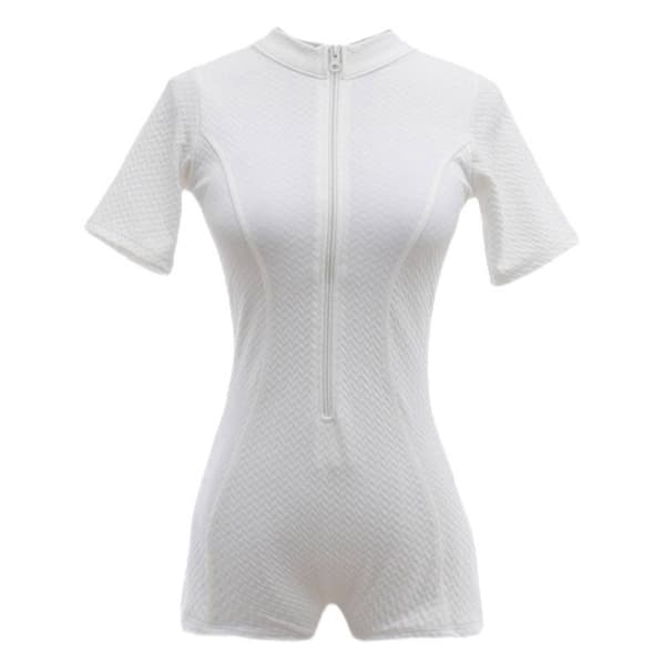 Hot Spring Sport Badedrakt Dame, Konservativ Dekk Hvit White XL