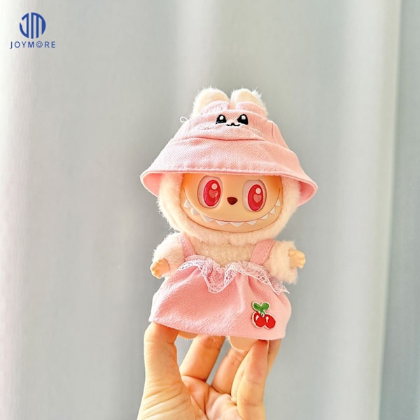 /NC/POP MART Labubu Macaron Leksak Have a Seat Labubu Klädset och Tillbehör Labubu Kläder 17cm Designers 21