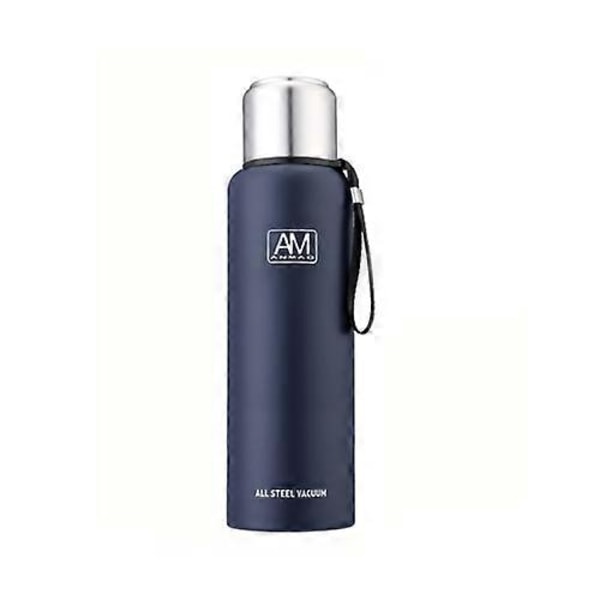 304 Rostfritt Stål Isolerad Mugg Stor Kapacitet Sportsvattenflaska Utomhus Resepanna Dark Blue 500ml