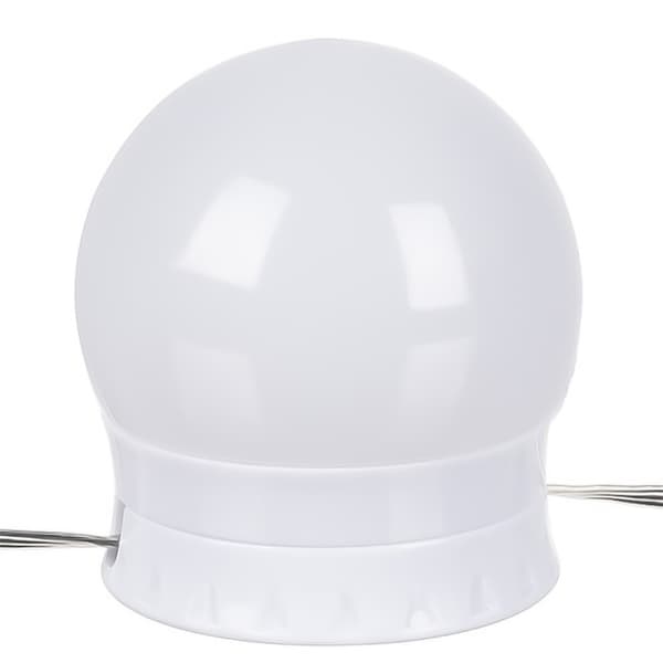 LED-lys til makeup spejl sminkebord - Monteres rundt om spejlet White Vit
