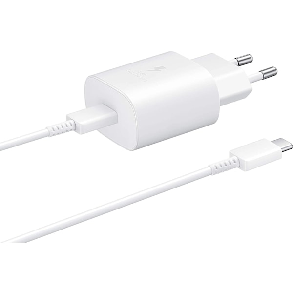 SAMSUNG 45W PD batteriladdare + EP-TA845X kabel vit