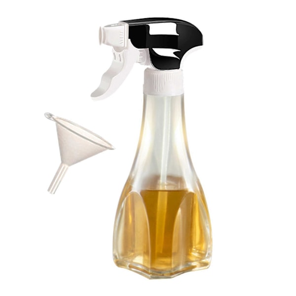 Oljeflaska Spray 240ml Olivoljesprayer Portabel Oljedispenser för Kök White Black