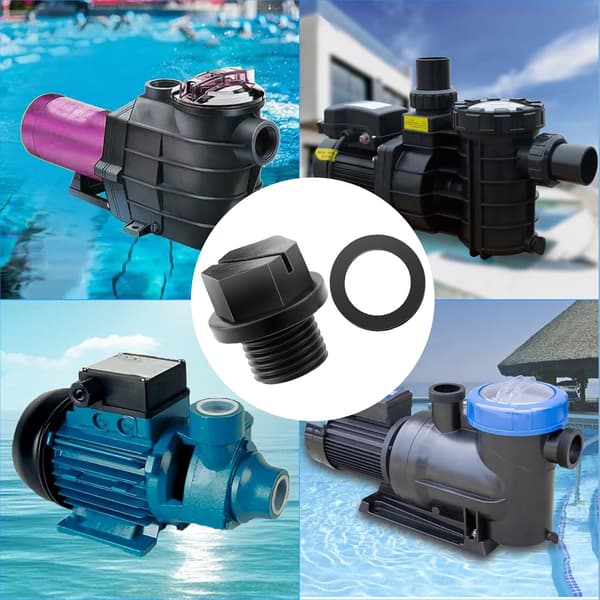4-pack SPX1700FG avtappningspumpslangproppar med packningar för poolunderhåll, badtunna, spa och hemförbättring