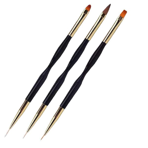 3 st nagel-eyelinerborstset