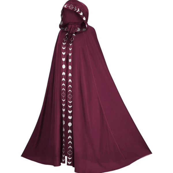 Middelalder Renessanse Lang Kappe Kåpe Rituell Kappe Rød red 140-150cm