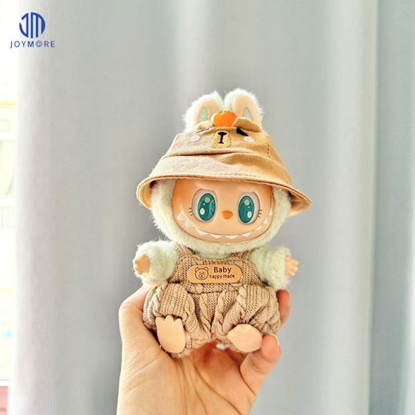 /NC/POP MART Labubu Macaron Leksak Have a Seat Labubu Klädset och Tillbehör Labubu Kläder 17cm Designers 24