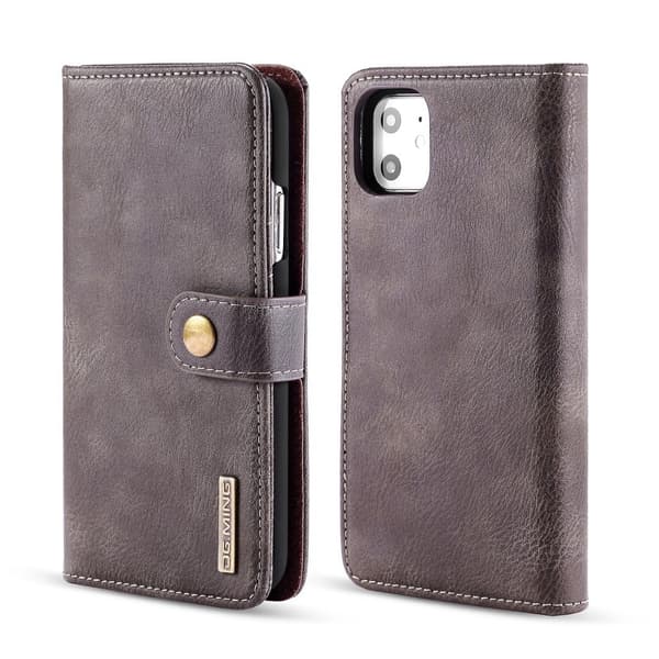 iPhone 11 - DG.MING - Lompakko/Magneettinen Kotelo - Harmaa Harmaa Grey Grå