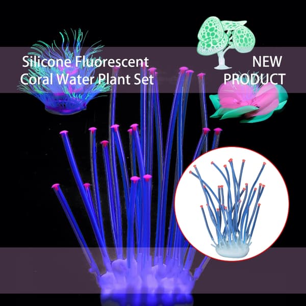 Akvarielandskap Konstgjord Växt Fluorescens för Akvarier Terrarium