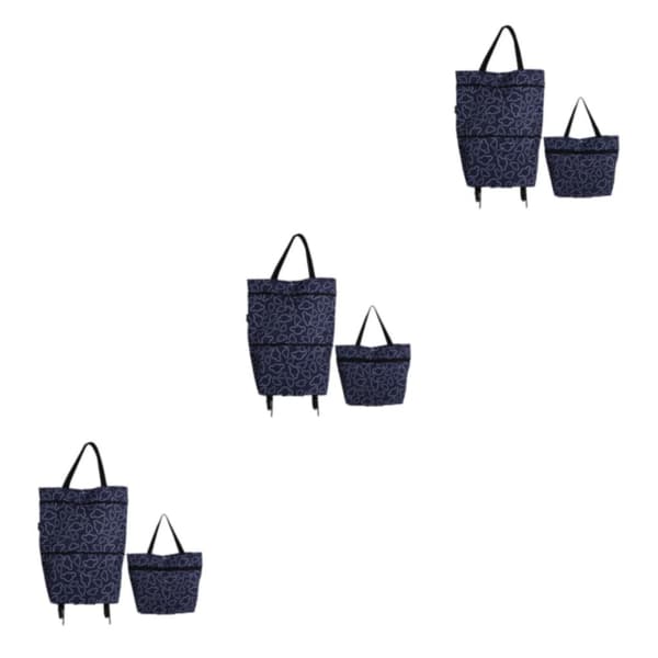 1/2/3 Indkøbsposer til mange formål Stor kapacitet og Mickey Sort Blomst Mickey Black Flower 3PCS