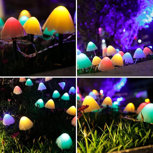 Solcelled Hagepynt 5M 20 LED Sopplys, Vanntette Sopplys for Utendørs coloured