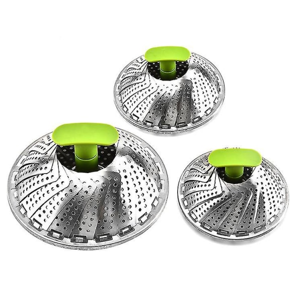 Steamer Basket Stainless Steel Vegetable Steamer Basket Folding Steamer  Insert for Veggie Fish Seafood Cooking, Expandable to Fit Various Size Pot