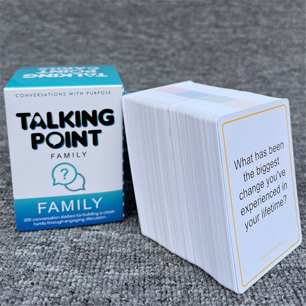 Talking Point Game 200 Familj Par Samtalsstartare Med Frågekort Home Edition